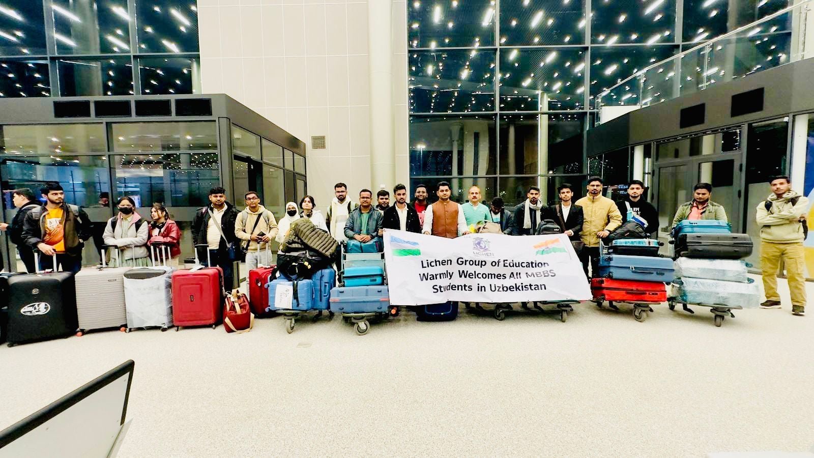 LICHEN team welcoming newly arrived MBBS students in Uzbekistan